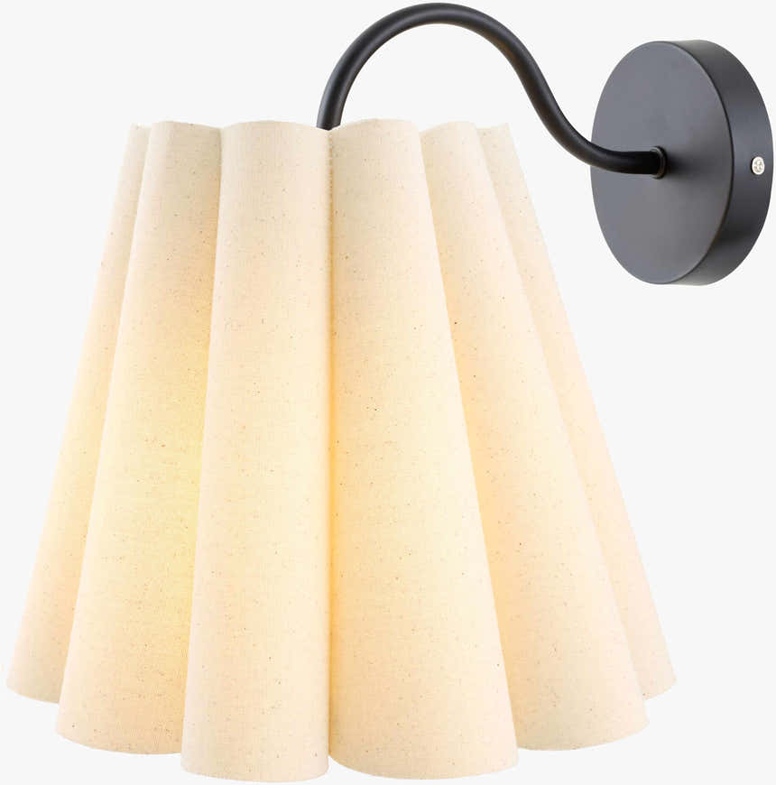 Rich Light Gray Traditional Wall Sconce with linen details for hallway or bedroom lighting