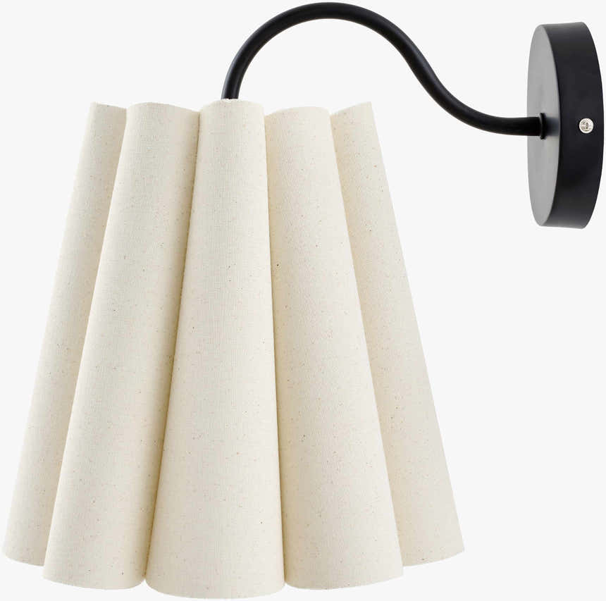 Rich Light Gray Traditional Wall Sconce with linen details for hallway or bedroom lighting