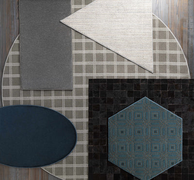 Custom Size Oretha Gray Checkered Rug