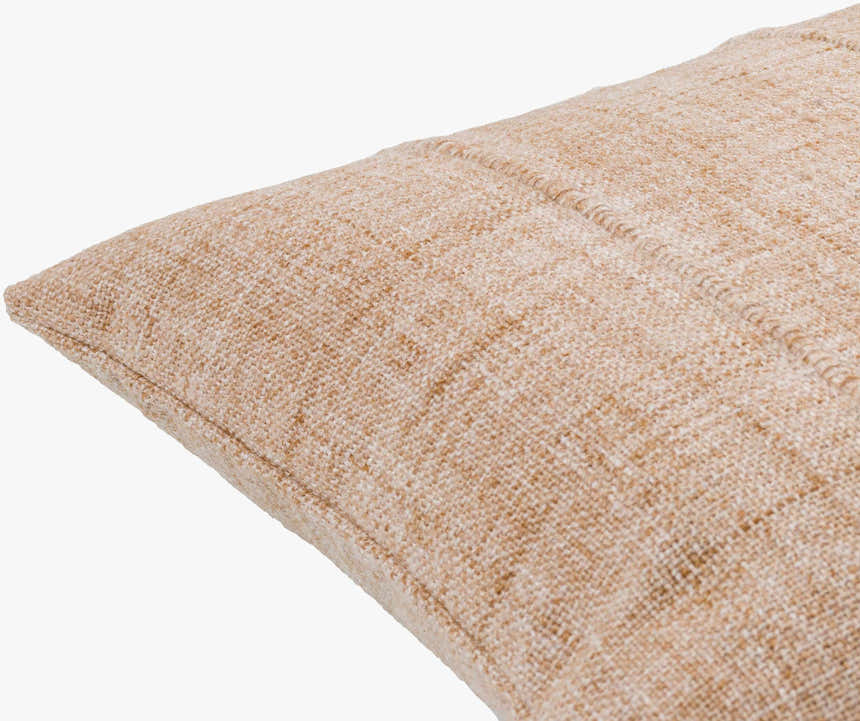 Boreva Beige Diamond Tribal Bohemian Recycled PET Yarn Outdoor Accent Pillow - Clearance