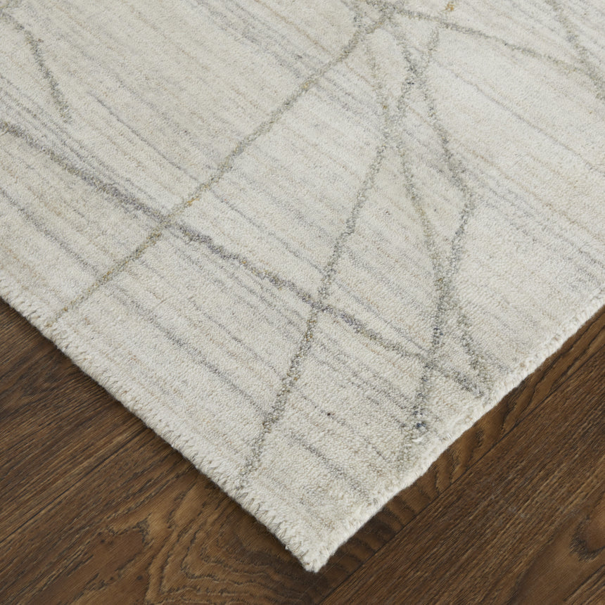 Feizy Whitton Modern Abstract - Ivory/Gray Area Rug