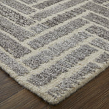 Feizy Asher Transitional Geometric - Taupe/Gray/Tan Area Rug - Clearance