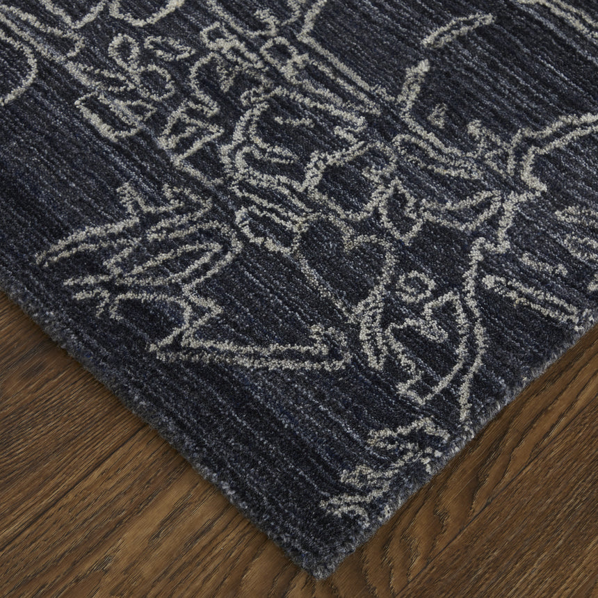 Feizy Whitton Modern Abstract - Black/Gray/Ivory Area Rug