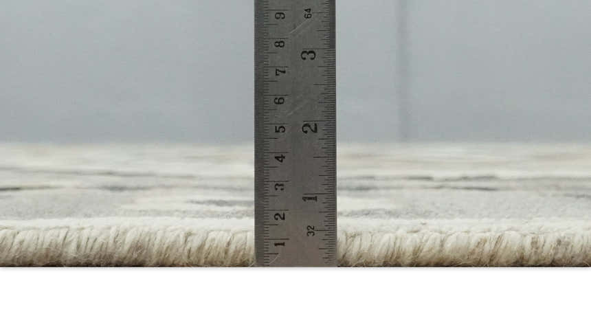 Custom Made Natural Wool Hand Knotted Ivory, Beige and Charcoal Traditional Area Rug, Kids, Living Room and Bedroom Rug