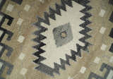 Custom Made Natural Wool Hand Knotted Ivory, Beige and Charcoal Traditional Area Rug, Kids, Living Room and Bedroom Rug
