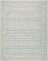 Alo Nabela Noor Home x LIVABLISS NBAL-2303 Area Rug. Machine woven rug in sky blue and off-white with traditional paisley pattern. Design-Rectangle-71010