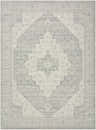 Athiyo Nabela Noor rug with a beige and gray diamond medallion pattern and traditional border. Design-Rectangle-527