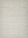 Close-up of the Athiyo Nabela Noor Home x LIVABLISS NBAT-2303 Area Rug. Features a traditional sage and off-white pattern. Design-Rectangle-679