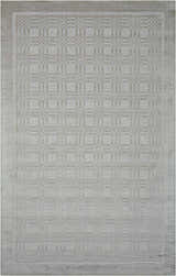 Close-up of the handmade Nourison Westport Grey rug, featuring a subtle geometric square pattern.