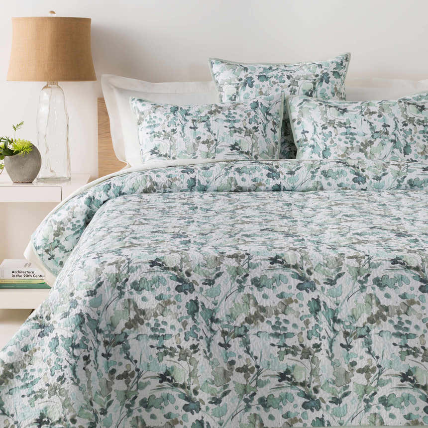 Walkerville Floral Blue-Green Bedding Set - Clearance