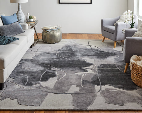 Feizy Anya Transitional Abstract - Ivory/Gray/Taupe Area Rug