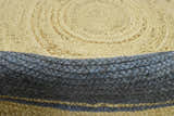 100% ALL NATURAL FIBER HAND BRAIDED BOHO ROUND JUTE RUG | JR25R