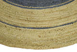 100% ALL NATURAL FIBER HAND BRAIDED BOHO ROUND JUTE RUG | JR25R