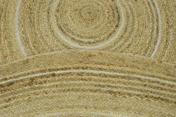 100% ALL NATURAL FIBER HAND BRAIDED BOHO ROUND JUTE RUG | JR5