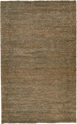 Close-up of the hand woven Feizy Kaelani rug. Brown and gray jute forms a subtle geometric, herringbone pattern. Design-Rectangle