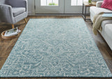 Feizy Belfort Transitional Medallion - Blue/Ivory/Green Area Rug - Clearance