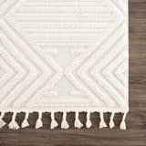 Sample Manyas 3D Bone Area Rug with Tassels - Clearance