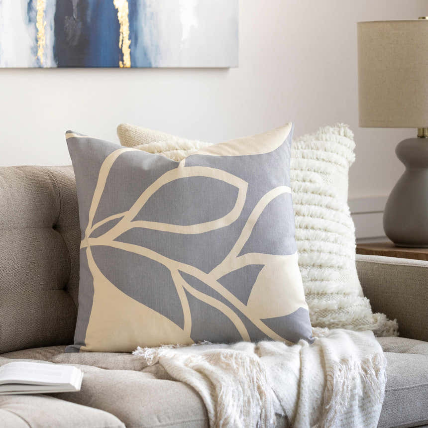 Pontevedra Neutral Abstract Accent Pillow - Clearance