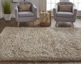 Feizy Stoneleigh Modern Solid - Tan/Ivory Area Rug