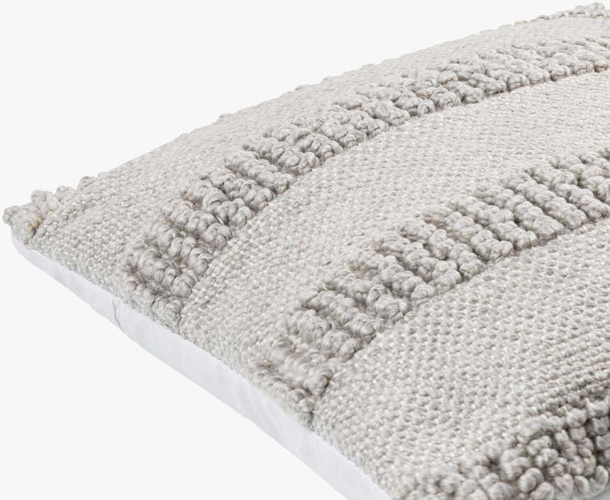 Lilia Silver Gray Outdoor Throw Pillow - Clearance