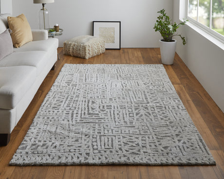 Feizy Colton Modern Abstract - Gray/Silver Area Rug