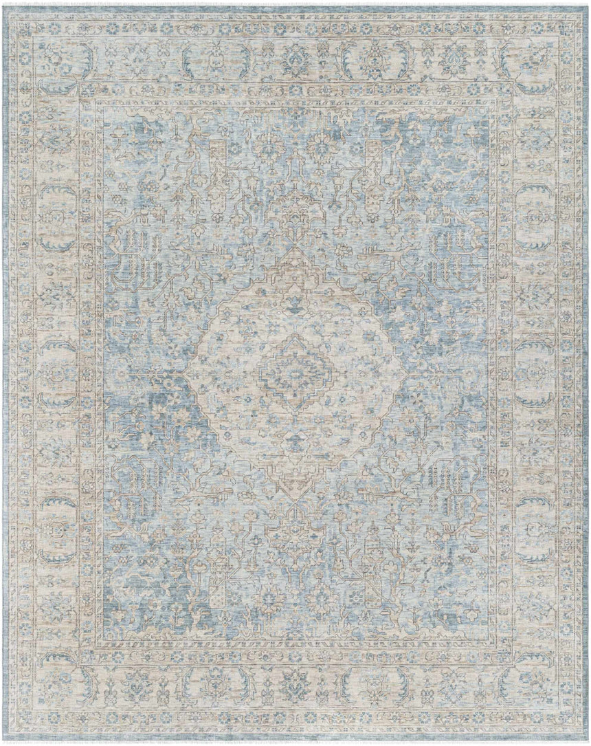 Navya Light Gray Luxe Hand Crafted Wool Area Rug