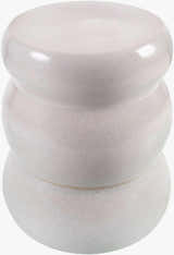 Obelin Cream Soft Textured Cylindrical Modern Minimalist Ceramic Outdoor Garden Stool