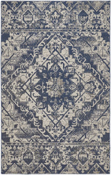 Feizy Foster Transitional Oriental - Blue/Ivory Area Rug - Clearance