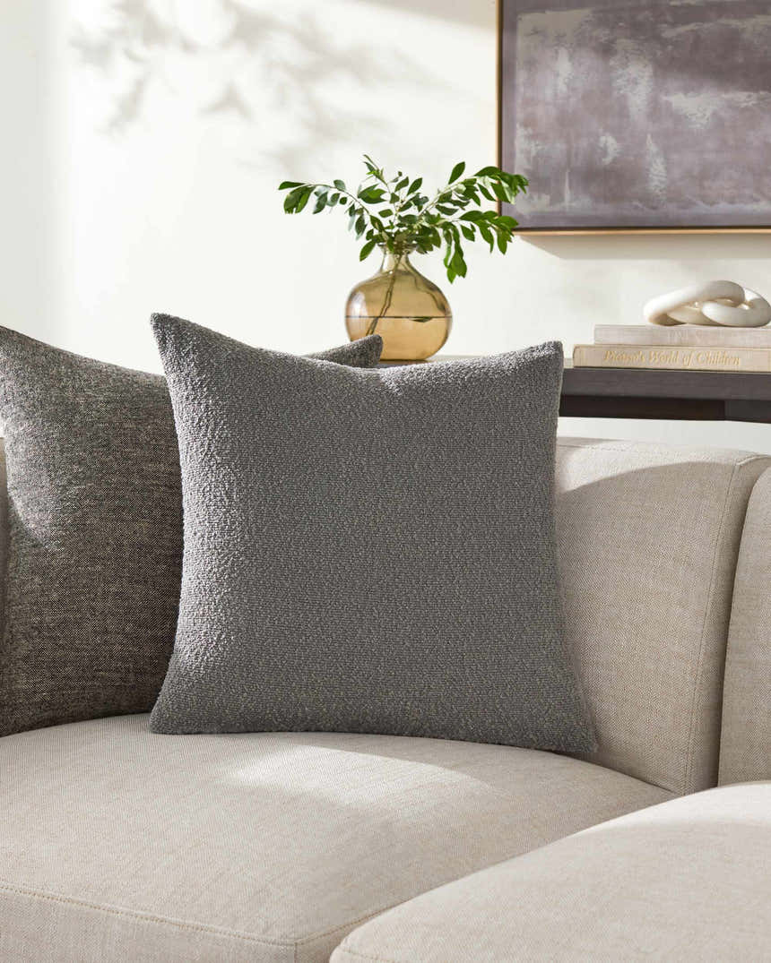 Vedat Taupe Throw Pillow - Clearance