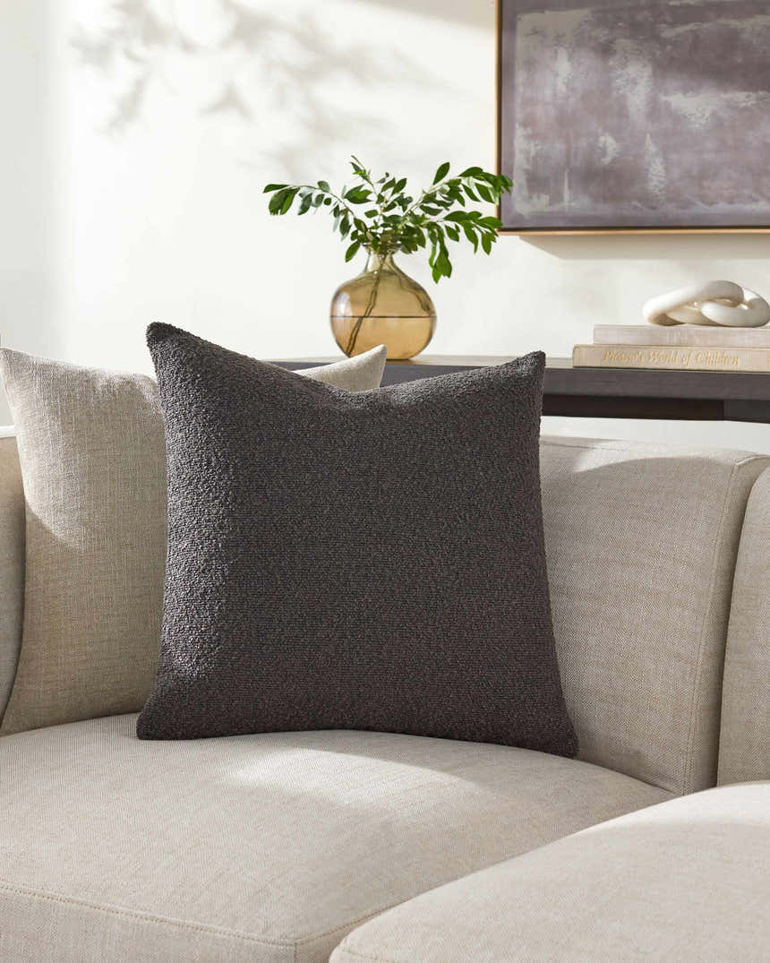 Vedat Charcoal Throw Pillow