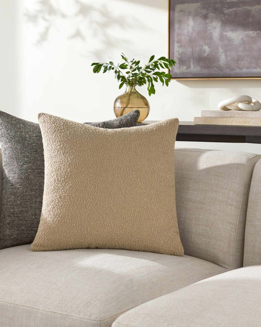 Vedat Beige Throw Pillow - Clearance