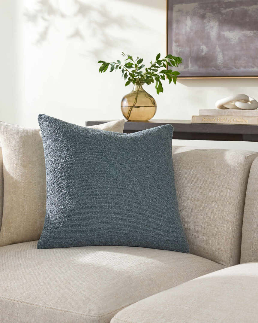 Vedat Slate Gray Throw Pillow - Clearance