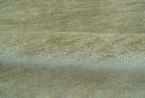 Olive Modern Solid Design Hand Knotted Wool Rug