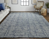 Feizy Berwyn Modern Abstract - Blue/Silver/Gray Area Rug