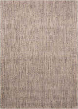 Close-up of the Barclay Butera Intermix Smoke rug showing its gray, textured, wool, and cotton weave.