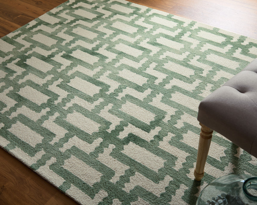 Feizy Lorrain Green Area Rug