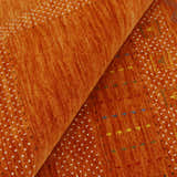 Orange And White Modern Design Hand Loomed Wool Area Rug