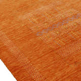 Orange And White Modern Design Hand Loomed Wool Area Rug