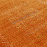 Orange And White Modern Design Hand Loomed Wool Area Rug