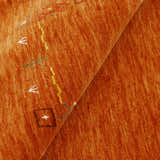 Orange Modern Geometrical Tribal Border Hand Loomed Wool Area Rug