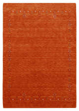 Orange Modern Geometrical Tribal Border Hand Loomed Wool Area Rug