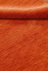 Orange Modern Solid Design Hand Loomed Wool Area Rug