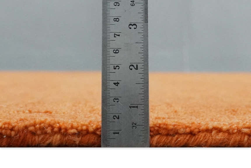 Custom Made orange Solid Woolen Hand Tufted contemporary area Rug