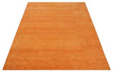 Custom Made orange Solid Woolen Hand Tufted contemporary area Rug