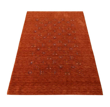 Orange Tribal Center Medallion Hand Loomed Wool Area Rug