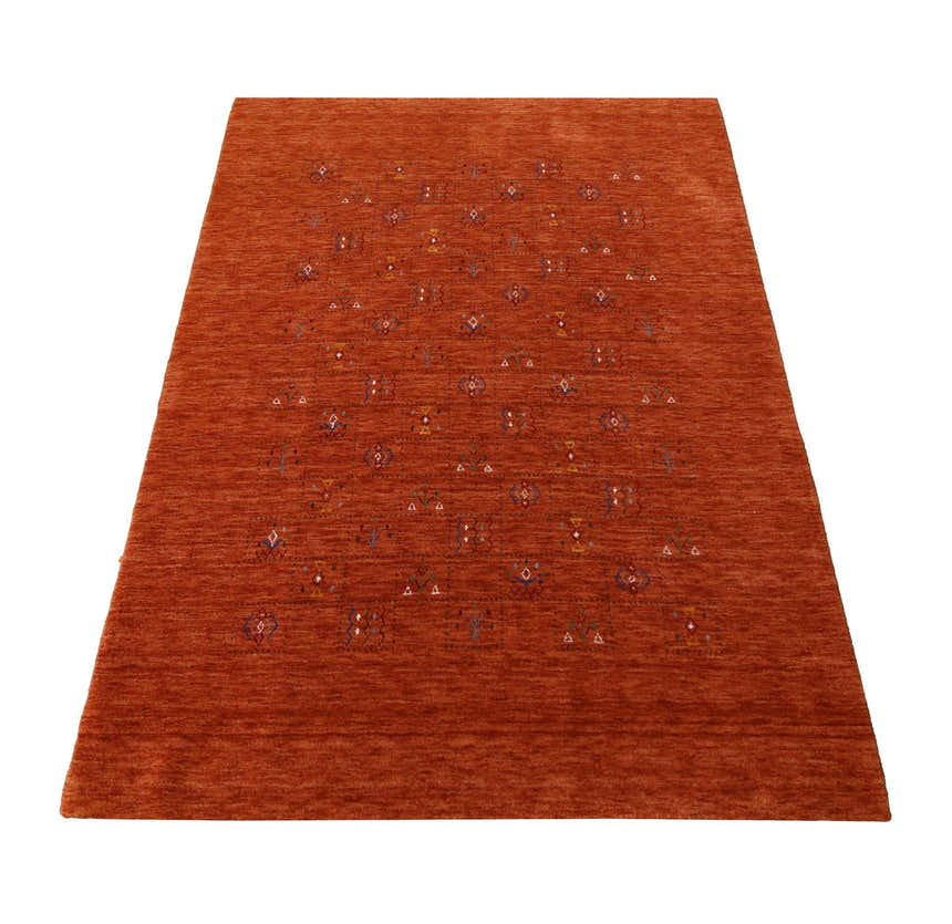 Orange Tribal Center Medallion Hand Loomed Wool Area Rug