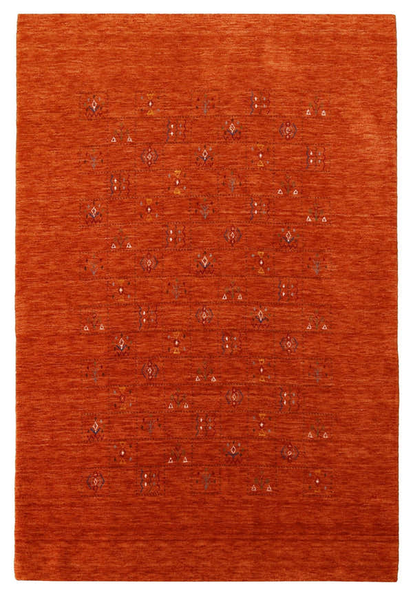 Orange Tribal Center Medallion Hand Loomed Wool Area Rug
