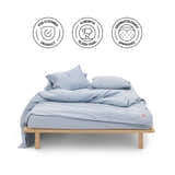 Organic Duvet Cover Set - Natural Indigo