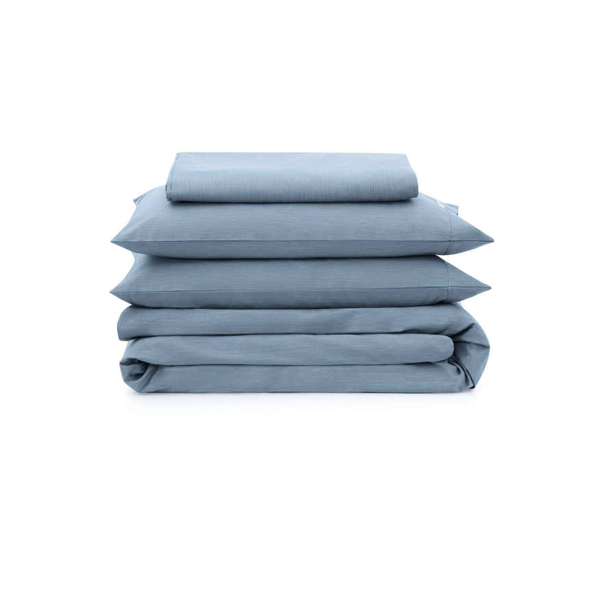 Organic Duvet Cover Set - Deep Indigo