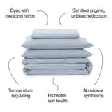 Organic Duvet Cover Set - Natural Indigo